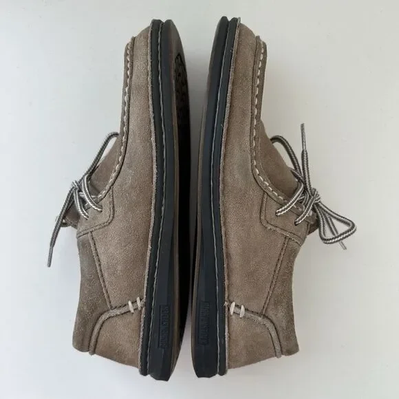 Birkenstock Womens Pasadena Lace Up Shoes Sz EU 38 US 7-7.5 Tan Suede Moccasins - Picture 8 of 12